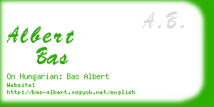 albert bas business card